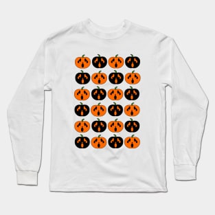 HAPPY Halloween Pumpkin Faces Long Sleeve T-Shirt